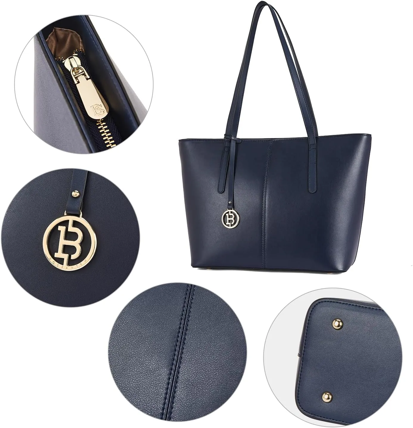 BOSTANTEN Women Handbag Genuine Leather Tote Shoulder Purses