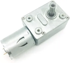 BRINGSMART 12V 3rpm DC Worm Gear Motor 25kg.cm High Torque Mini Turbine Worm Reducer Motor Self-Locking Micro Gear Motor Reversible (JGY-370 12V 3rpm)