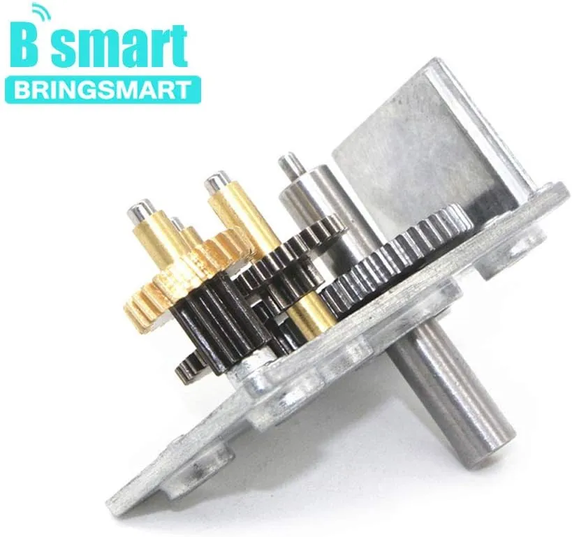 BRINGSMART 12V 3rpm DC Worm Gear Motor 25kg.cm High Torque Mini Turbine Worm Reducer Motor Self-Locking Micro Gear Motor Reversible (JGY-370 12V 3rpm)