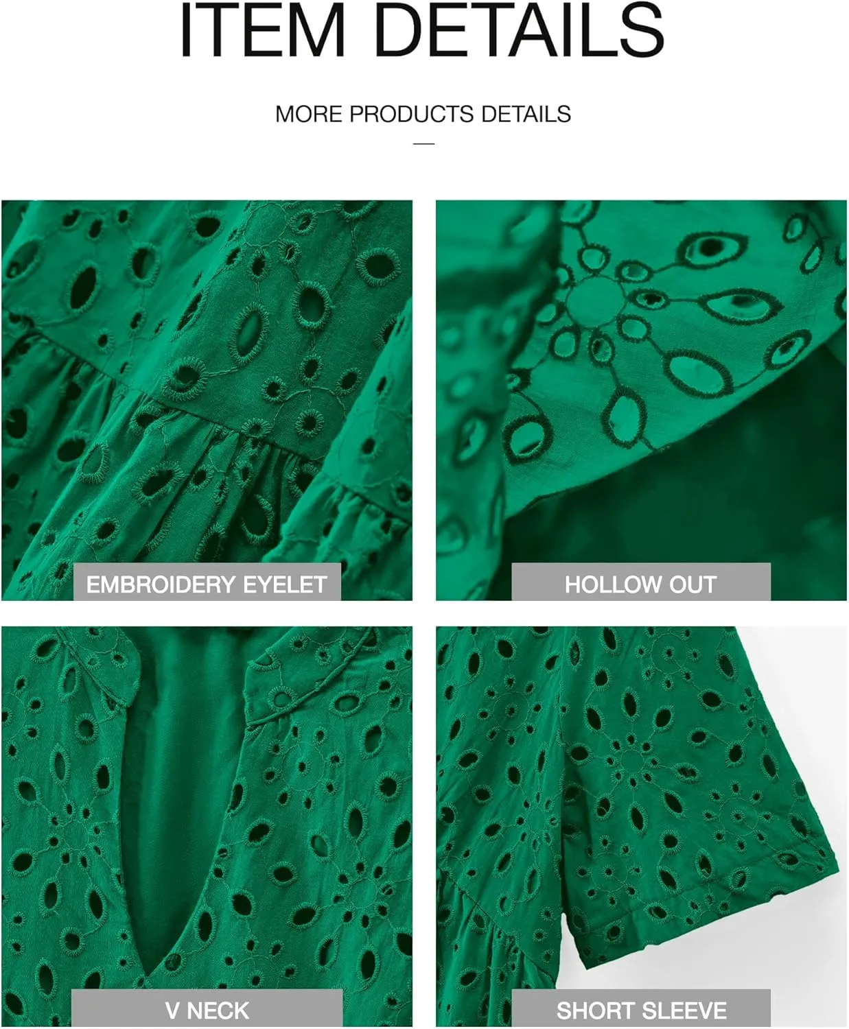 BTFBM Womens Boho Summer Dresses 2025 Resort V Neck Short Sleeve Hollow Out Lace Ruffle Casual Beach Mini Vacation Dress