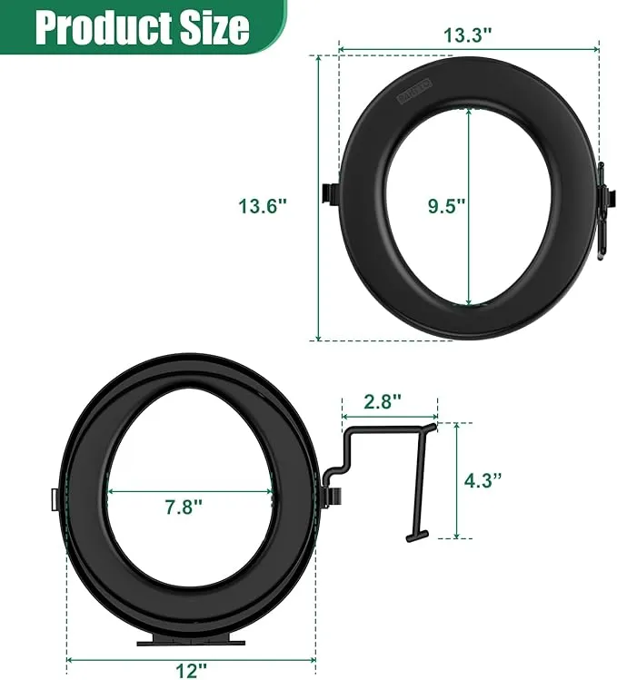 Bucket Toilet Seat, Portable Toilet Seat for 5 Gal Buckets, Camping Toilet Seat, Snap-on Toilet Seat for Outdoor, Camping, Hiking, Emergency, Car, Boat, RV Travel