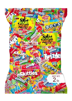 Bulk Candy Variety Pack - 2 lb Candy - CandyBulk Individually Wrapped Candies - Easter Candies - Pinata Filler Stuffers - PinataCandy Stuffers - CandyParty Favors