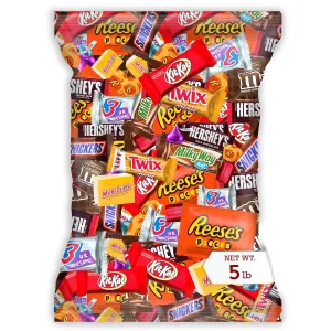 Bulk Chocolate Assortment Variety Pack - Chocolate Candy Variety Pack - 5 lb Bag of Mixed Bulk Chocolate, Milk Chocolate, Dark Chocolate, Bars and more! Bulk Candy Mix for Candy Bags - Candy - Chocolate (5 LBS)