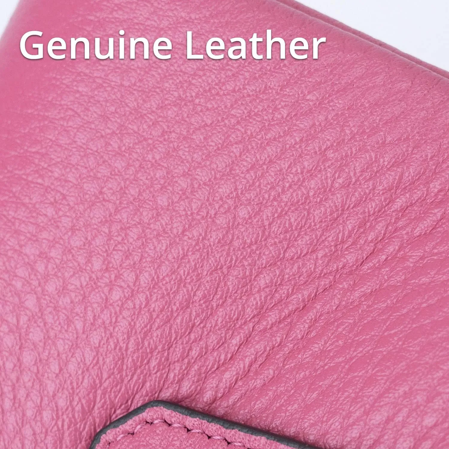 Bveyzi Small Soft Leather Wallet for Women RFID Blocking Ladies Card Holder with Double Zipper Pocket