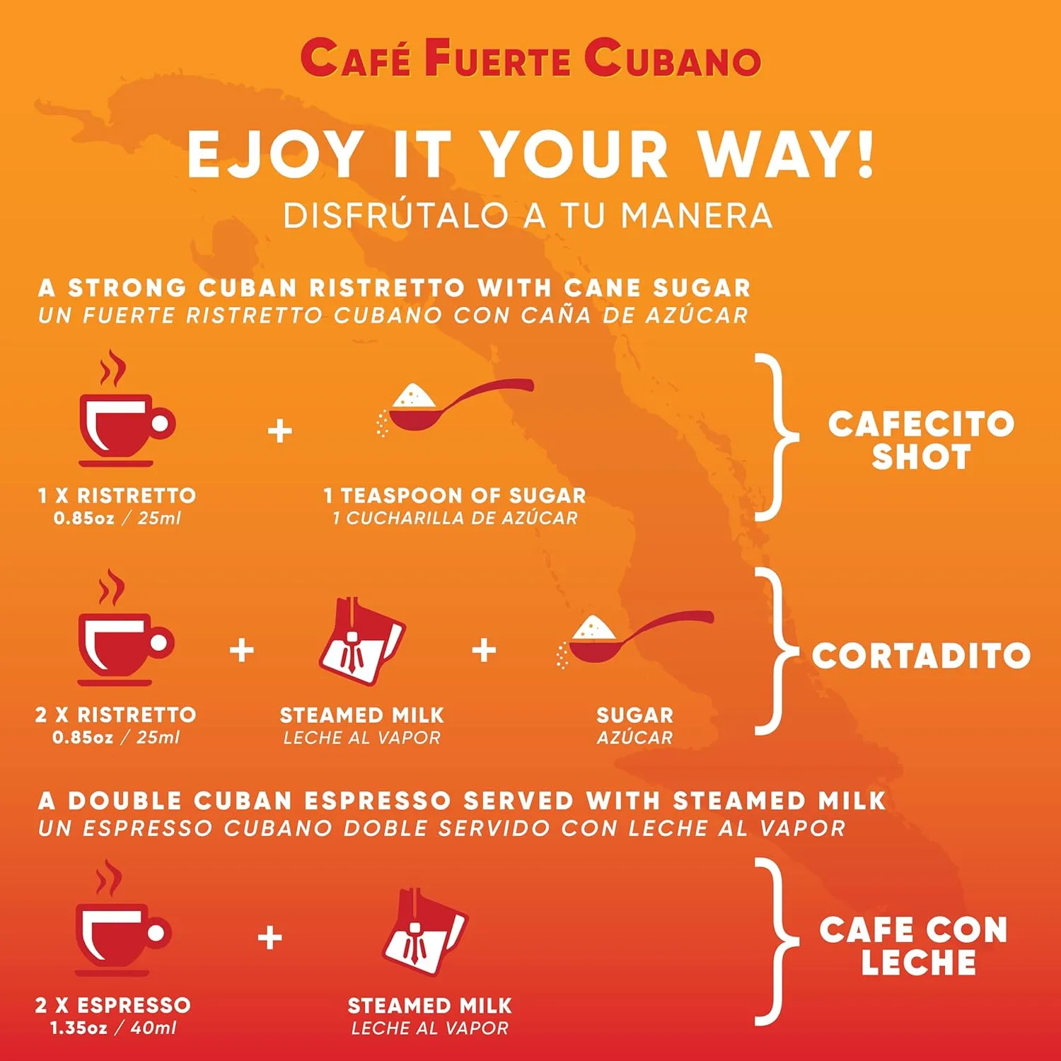 Café Fuerte Cubano, Espresso Pods, Nespresso Capsules Compatible with OriginalLine Machines, Strong Cuban Coffee, Ristretto Cafecito, Intensity 13, Dark Roast, High In Caffeine (40 Count)