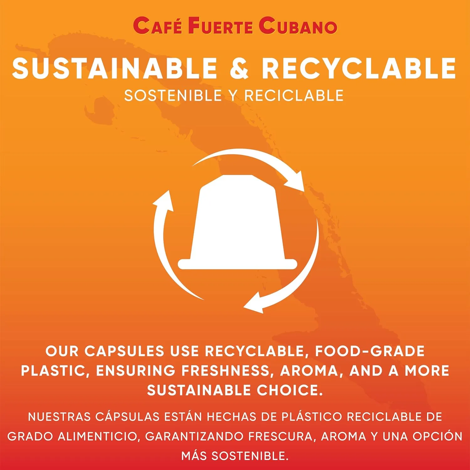 Café Fuerte Cubano, Espresso Pods, Nespresso Capsules Compatible with OriginalLine Machines, Strong Cuban Coffee, Ristretto Cafecito, Intensity 13, Dark Roast, High In Caffeine (40 Count)