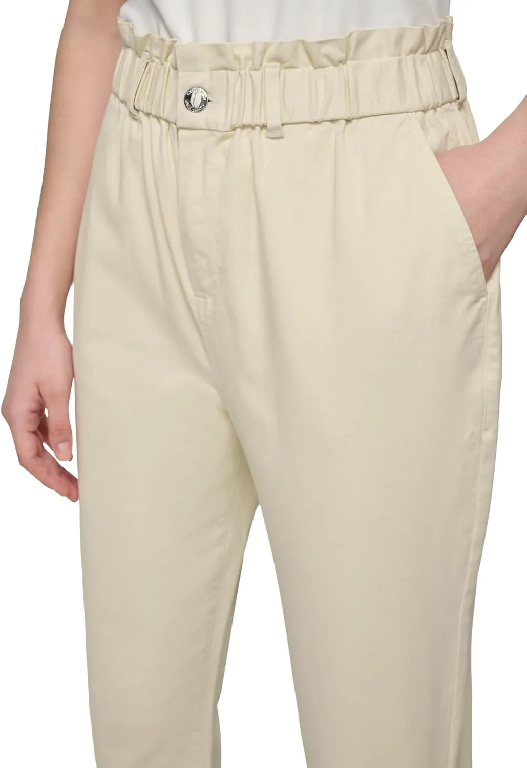 Calvin Klein Women's Woven Paper Bag Pant