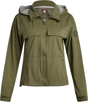 CANADA WEATHER GEAR Women's Softshell Jacket - Full Zip Up Hoodie Coat with Pockets and Adjustable Bungee Cord (Sizes: S-2XL)