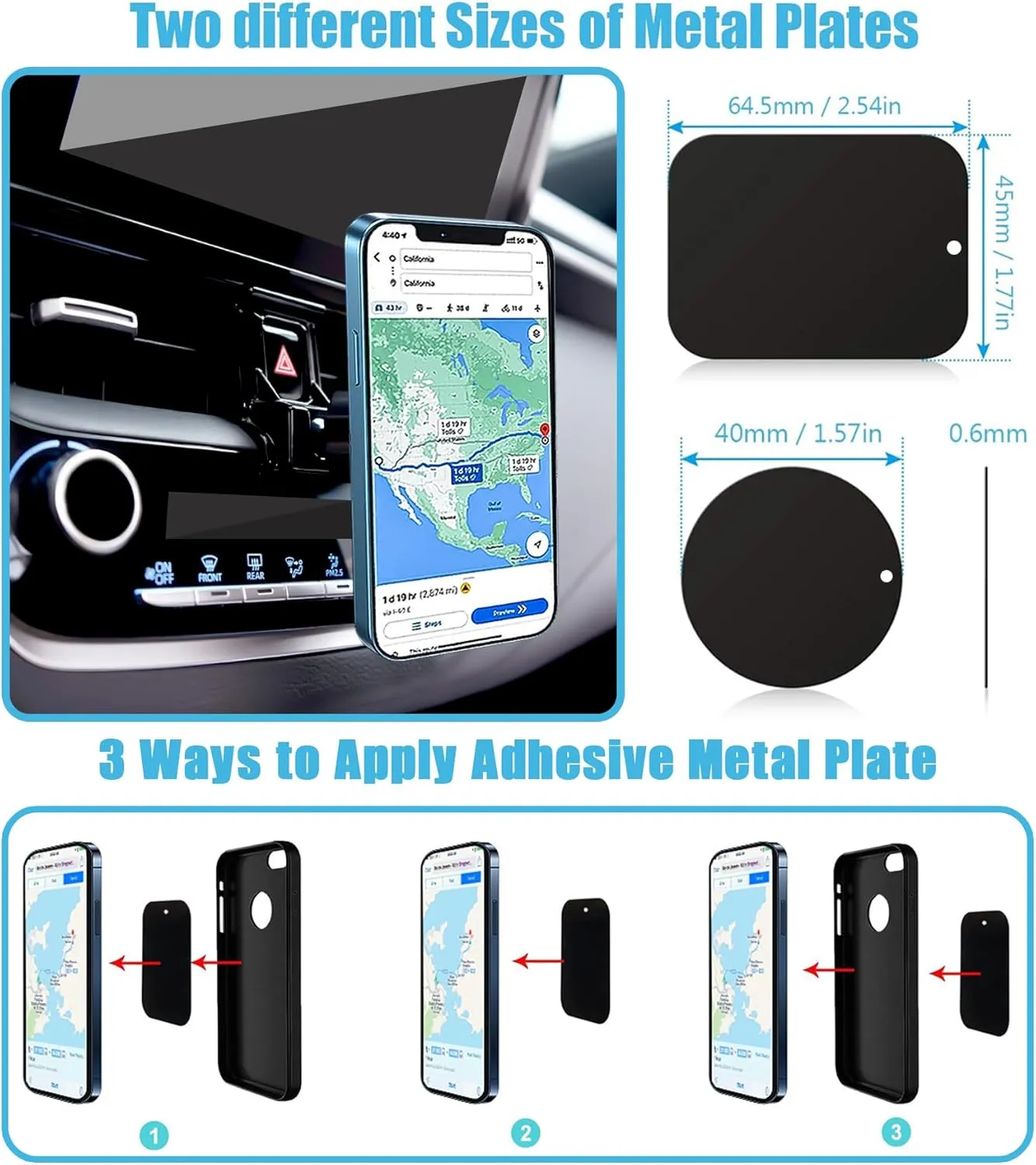 Car Phone Holder, Car Mount, for Toyota Corolla 2024 2023 2022 2021 2020, Air Vent Phone Stand, Auto Dashboard, Sticker Free Magnetic Navigation Bracket, for All Smartphone (Not Fit 2019-2012)