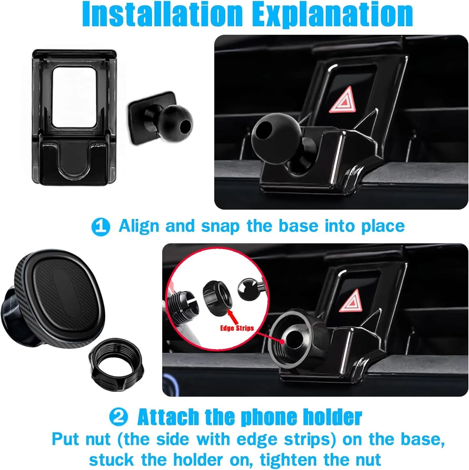 Car Phone Holder, Car Mount, for Toyota Corolla 2024 2023 2022 2021 2020, Air Vent Phone Stand, Auto Dashboard, Sticker Free Magnetic Navigation Bracket, for All Smartphone (Not Fit 2019-2012)