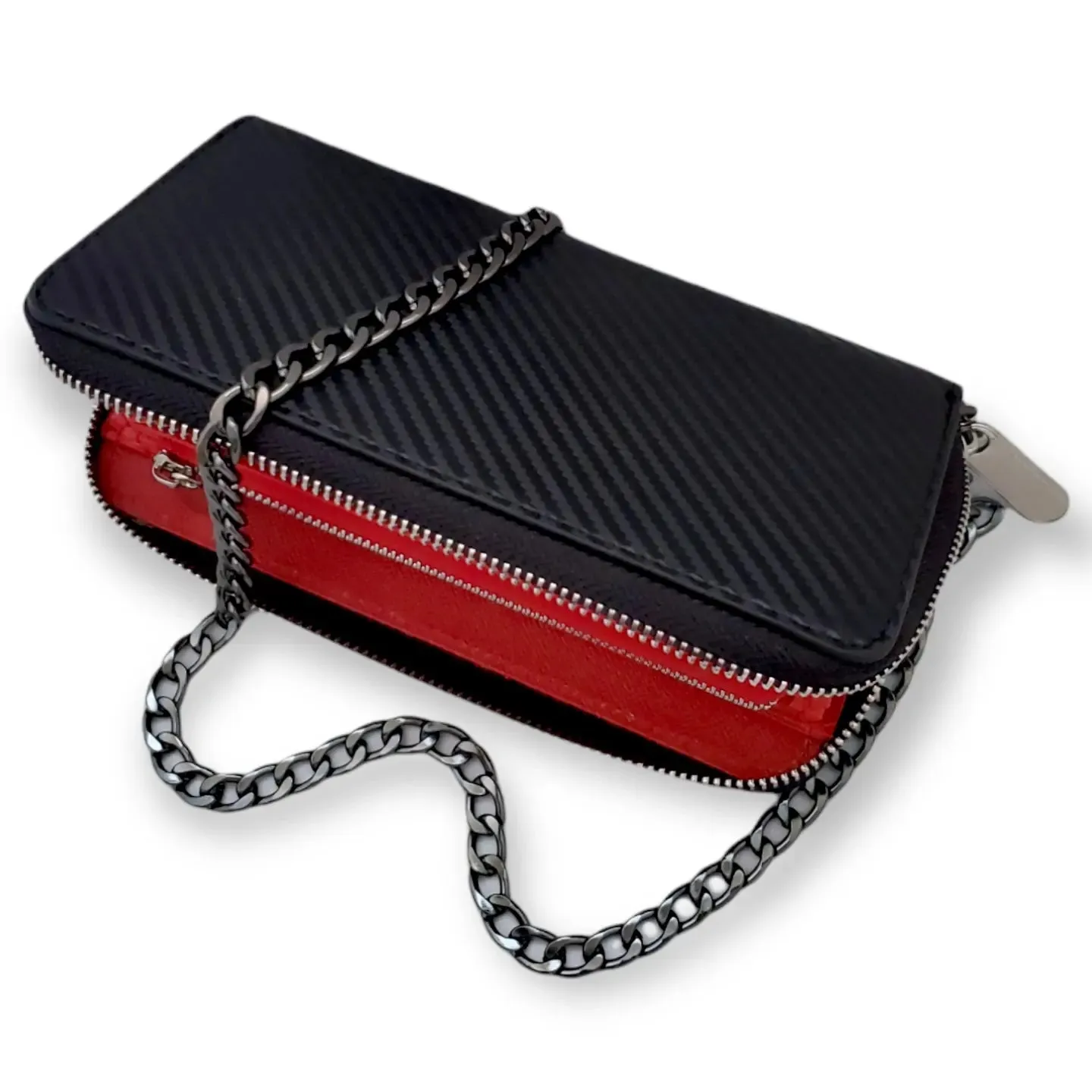 Carbon Fiber Zipper Wallet