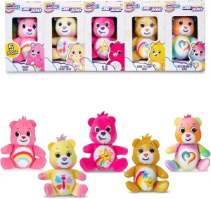 Care Bears 3" Micro Plush 5-Pack Treasure Box - Collectible Miniature Plush Figure, Suffed Animal, Toy Mini Soft Figure for Kids Ages 4 