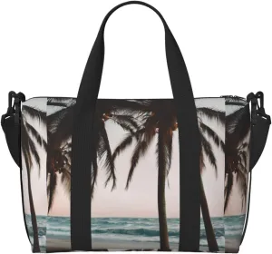 Cartoon Pigeon 1 Print Tote Crossbody Travel Bag with Zip Casual Handbag for Weekend Trips and Gym Shopping, Black, One Size, Travel Tote