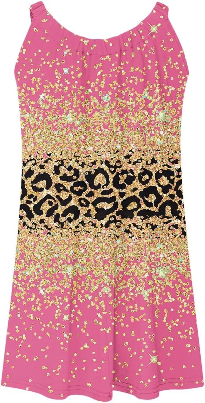 Casual Dresses for Women Halter Strap Sleeveless Gradient Maxi Tank Dresses Summer Hawaiian Vacation Mini Dress