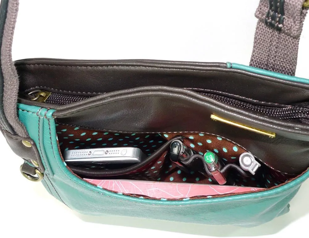 Chala Cross Body Swing Messenger Bag and Double Zip Wallet Gift Set