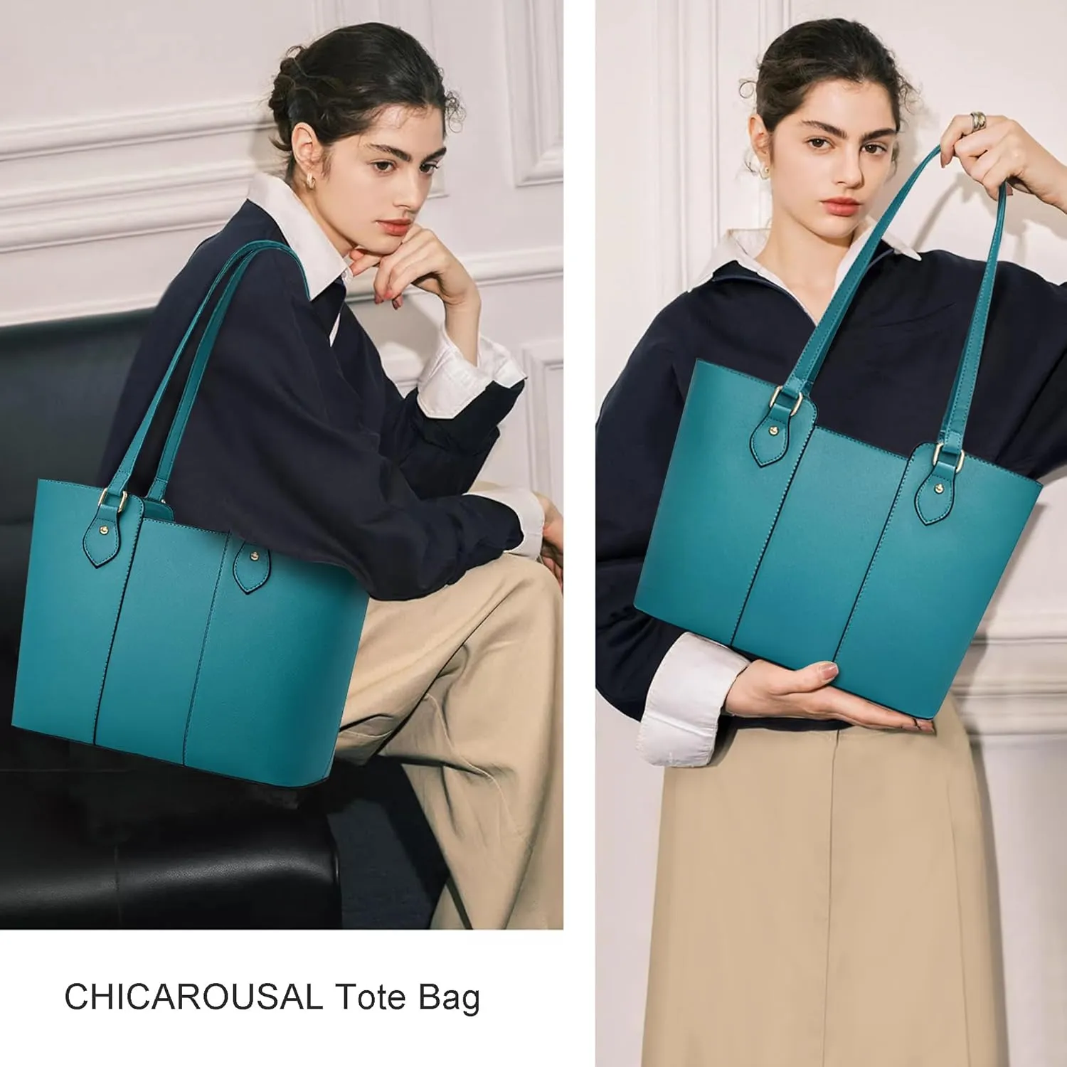 CHICAROUSAL Tote Bag for Women Large Handbags and Purses for Women PU Leather Womens Shoulder Bags
