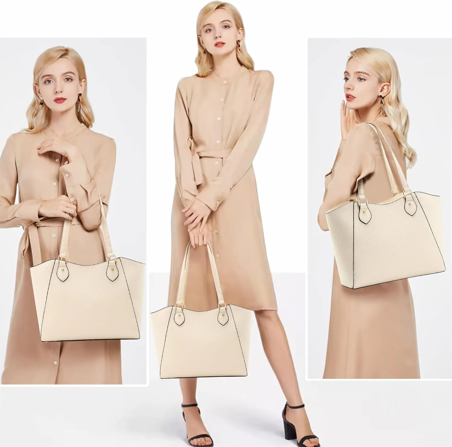 CHICAROUSAL Tote Bag for Women Large Handbags and Purses for Women PU Leather Womens Shoulder Bags