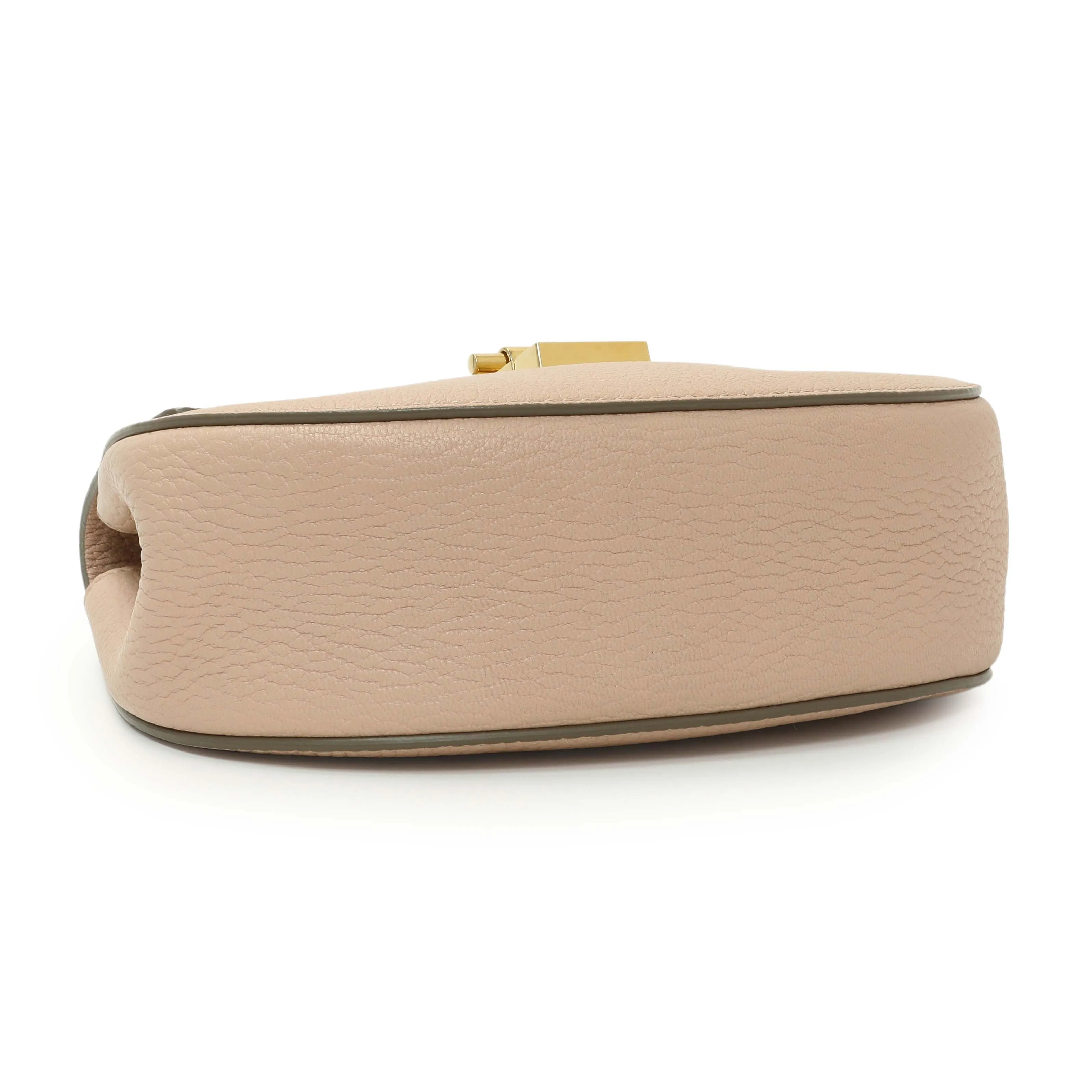 Chloe Light Pink Grained Lambskin Mini Drew Shoulder Bag