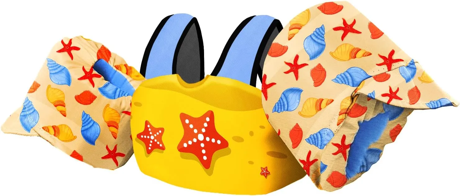 Chriffer Kids Swim Vest Life Jacket for 30-55 Pounds Boys and Girls, Toddler Floaties with Shoulder Harness Arm Wings for 2,3,4,5,6,7 Years Old Baby