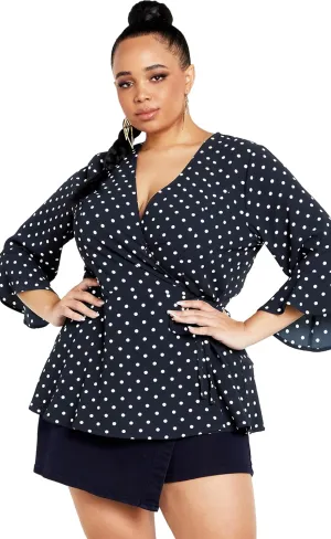 City Chic Women's Plus Size Fresh Spot Top
