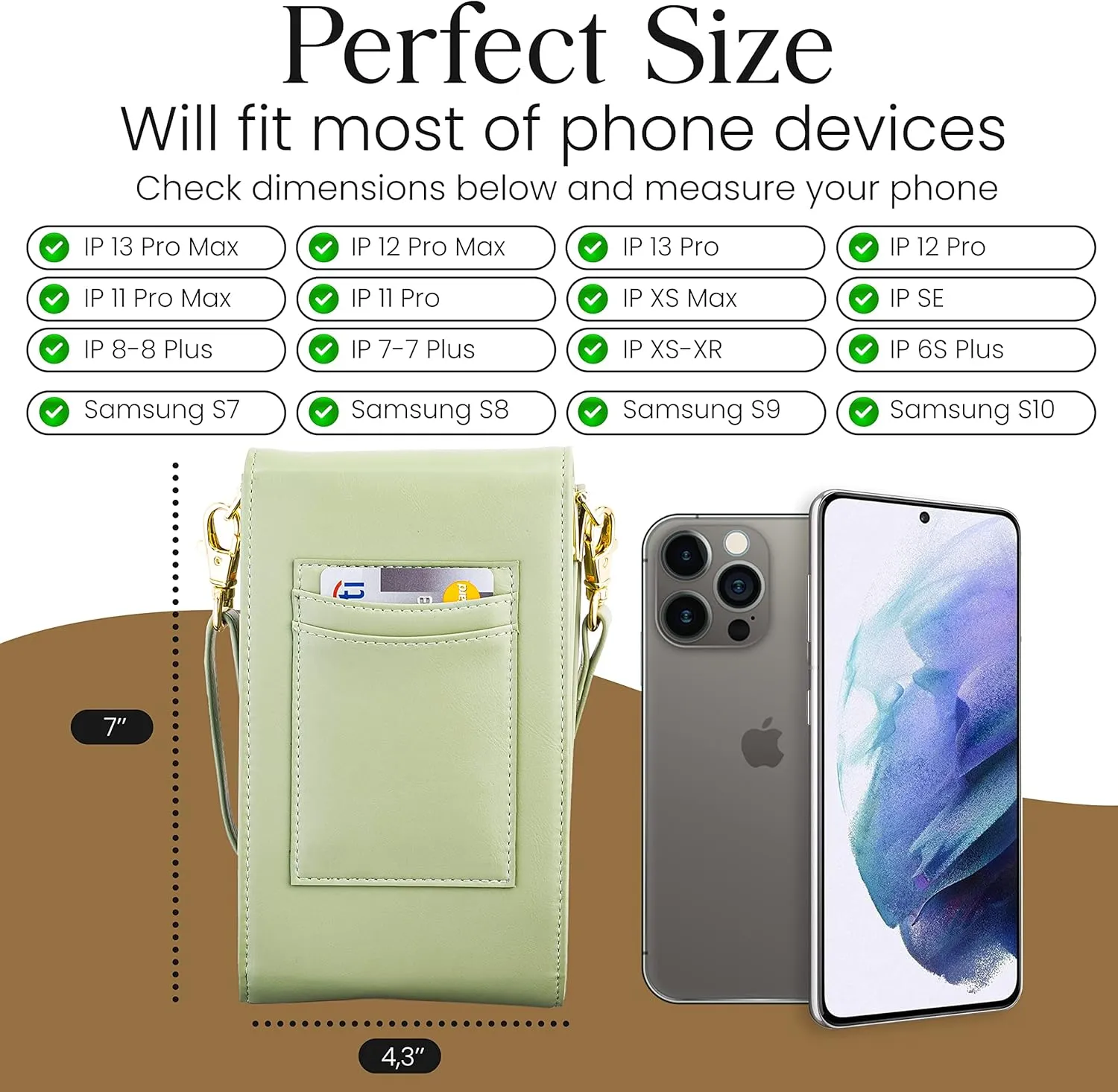 Classico Small Crossbody Phone Purse for Women - Crossbody Bag Wallet for Phone, Cards, Accessories