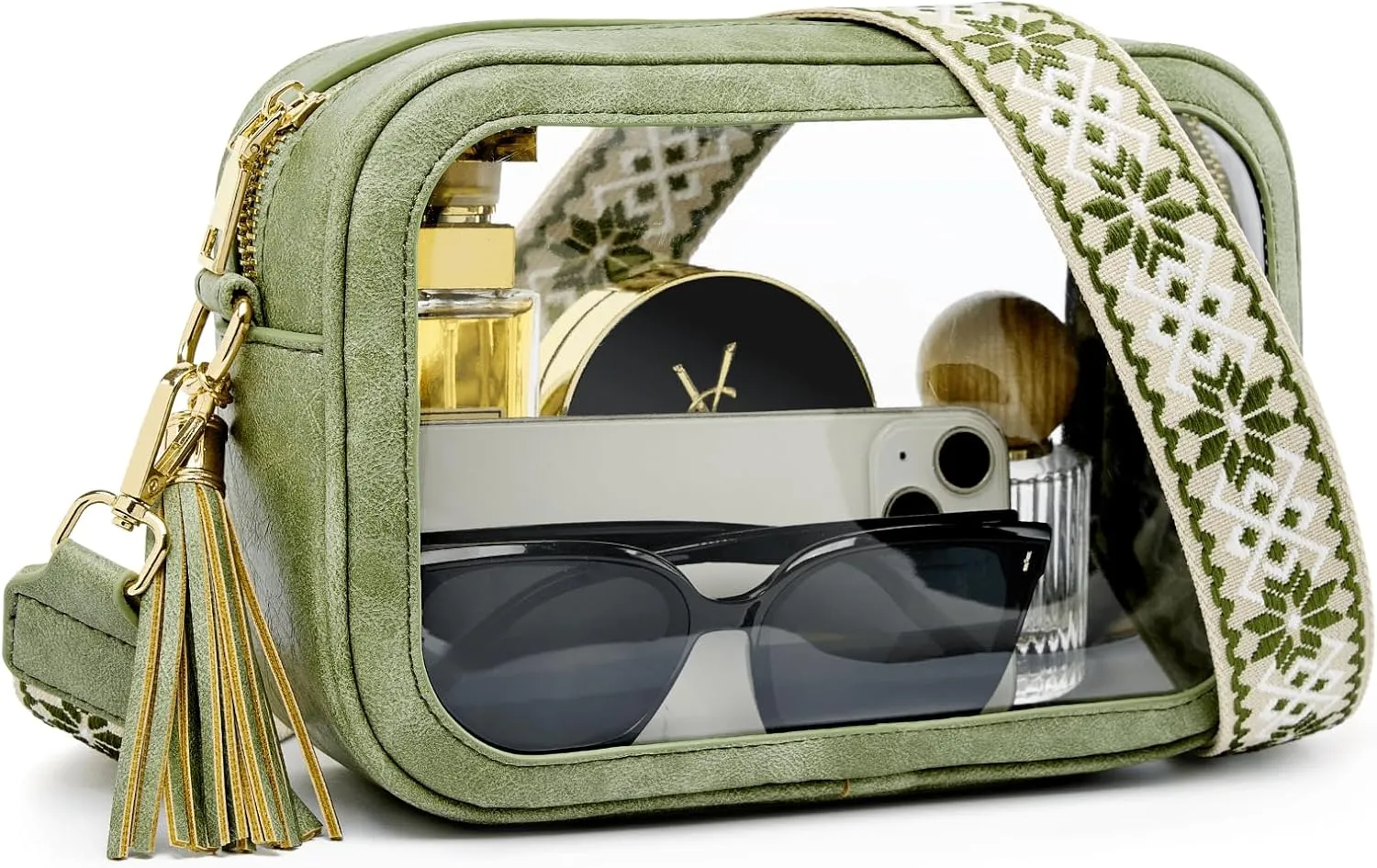 Clear Bag for Stadium Events, Clear Purse Stadium Approved Crossbody Bag for Concerts Sports Festivals Events Women