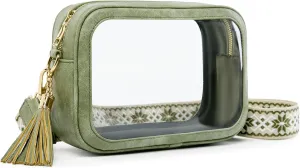 Clear Bag for Stadium Events, Clear Purse Stadium Approved Crossbody Bag for Concerts Sports Festivals Events Women