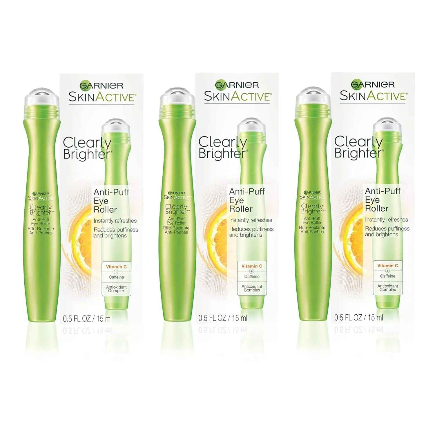 Clearly Brighter Anti-Puff Eye Roller, Dark Circles under Eye Treatment with Caffeine and Vitamin C, 0.5 Fl Oz (15Ml), 1 Count (Packaging May Vary)
