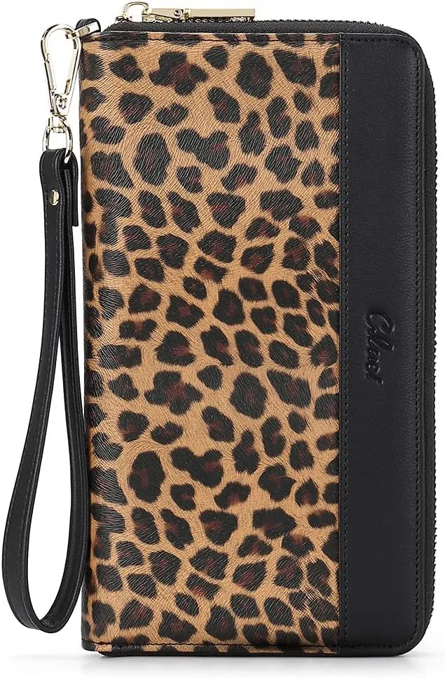 CLUCI Womens Wallet RFID Bifold Wristlet Large