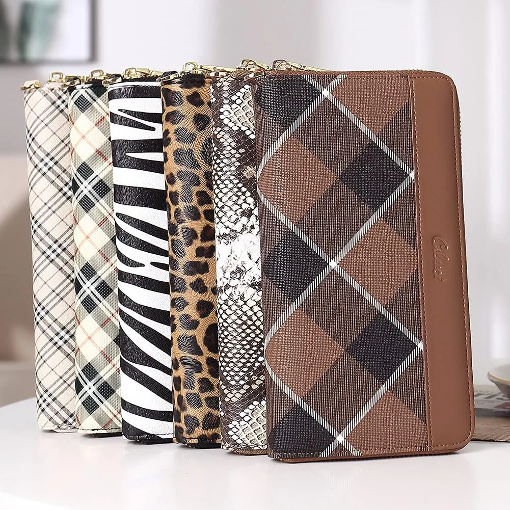 CLUCI Womens Wallet RFID Bifold Wristlet Large