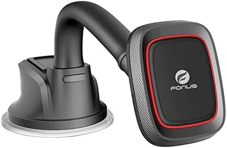 Compatible with DuraForce Pro 2 - Car Mount Magnetic Dash Windshield Gooseneck Holder Window Glass Gooseneck Swivel Dock [Strong Grip Magnets] Works with Kyocera DuraForce Pro 2