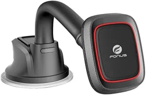 Compatible with DuraForce Pro 2 - Car Mount Magnetic Dash Windshield Gooseneck Holder Window Glass Gooseneck Swivel Dock [Strong Grip Magnets] Works with Kyocera DuraForce Pro 2