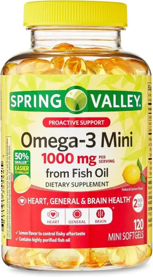 Convergence Proactive Support Omega-3 Mini from Fish Oil Dietary Supplement, 1000 mg, 120 Count