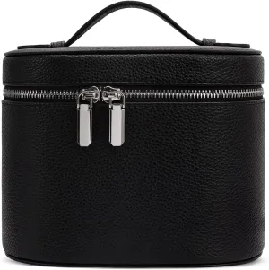 Cosmetic Case, Leather Makeup Bag, Portable Handheld Makeup Case, Detachable Compartments