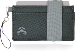 Crabby Wallet - Thin Minimalist Front Pocket Wallet - Credit Card Holder - Small Travel Wallets - Compact Wallets For Men and Women - Carry Cards, Cash, Phone, Keys- Secure Canvas Wallet - Mona