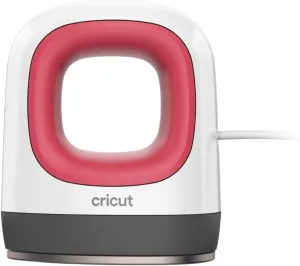 Cricut EasyPress Mini Heat Press for Pressing Small Objects Like Shoes, Stuffed Animals, Hats & More, 3 Heat Settings & Precision Tip, Ceramic-Coated Heat Plate, Compact & Lightweight, Raspberry