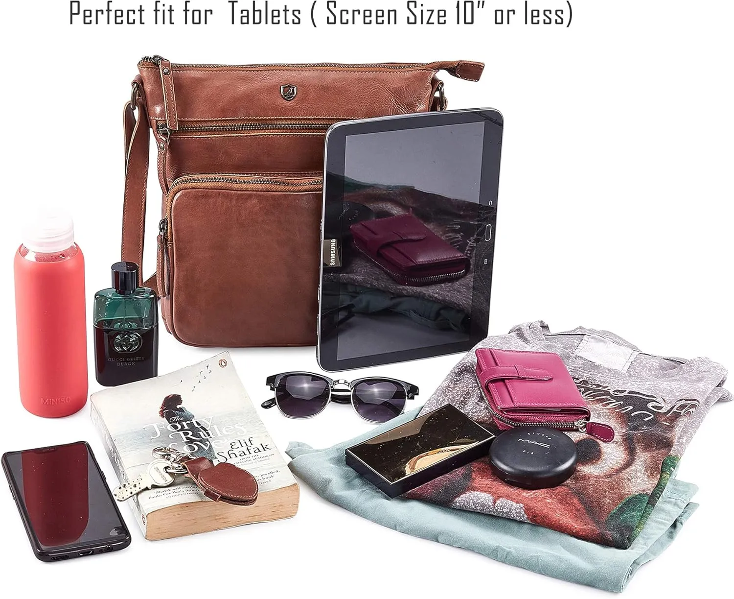 Crossbody Bags for Women Real Leather Purse Handmade Vintage Crossover Shoulder Pocketbook