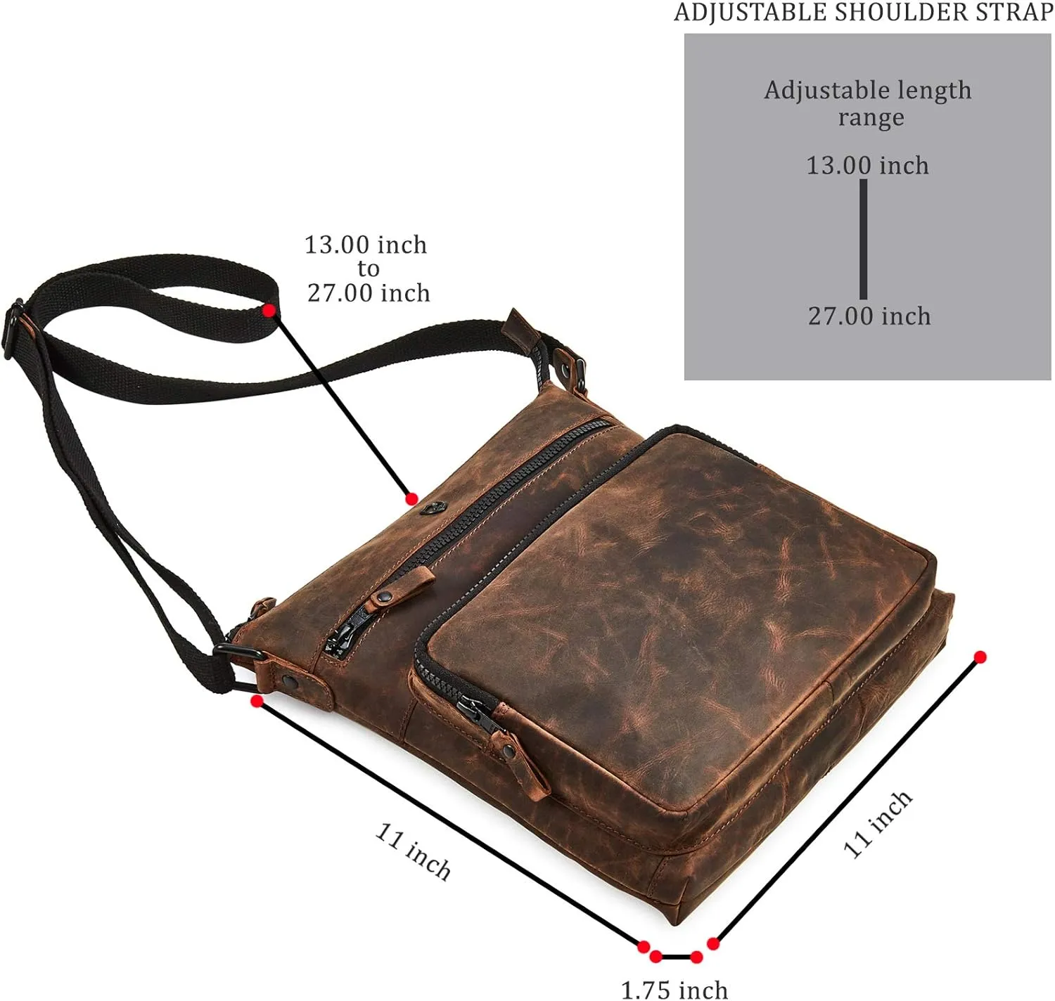 Crossbody Bags for Women Real Leather Purse Handmade Vintage Crossover Shoulder Pocketbook