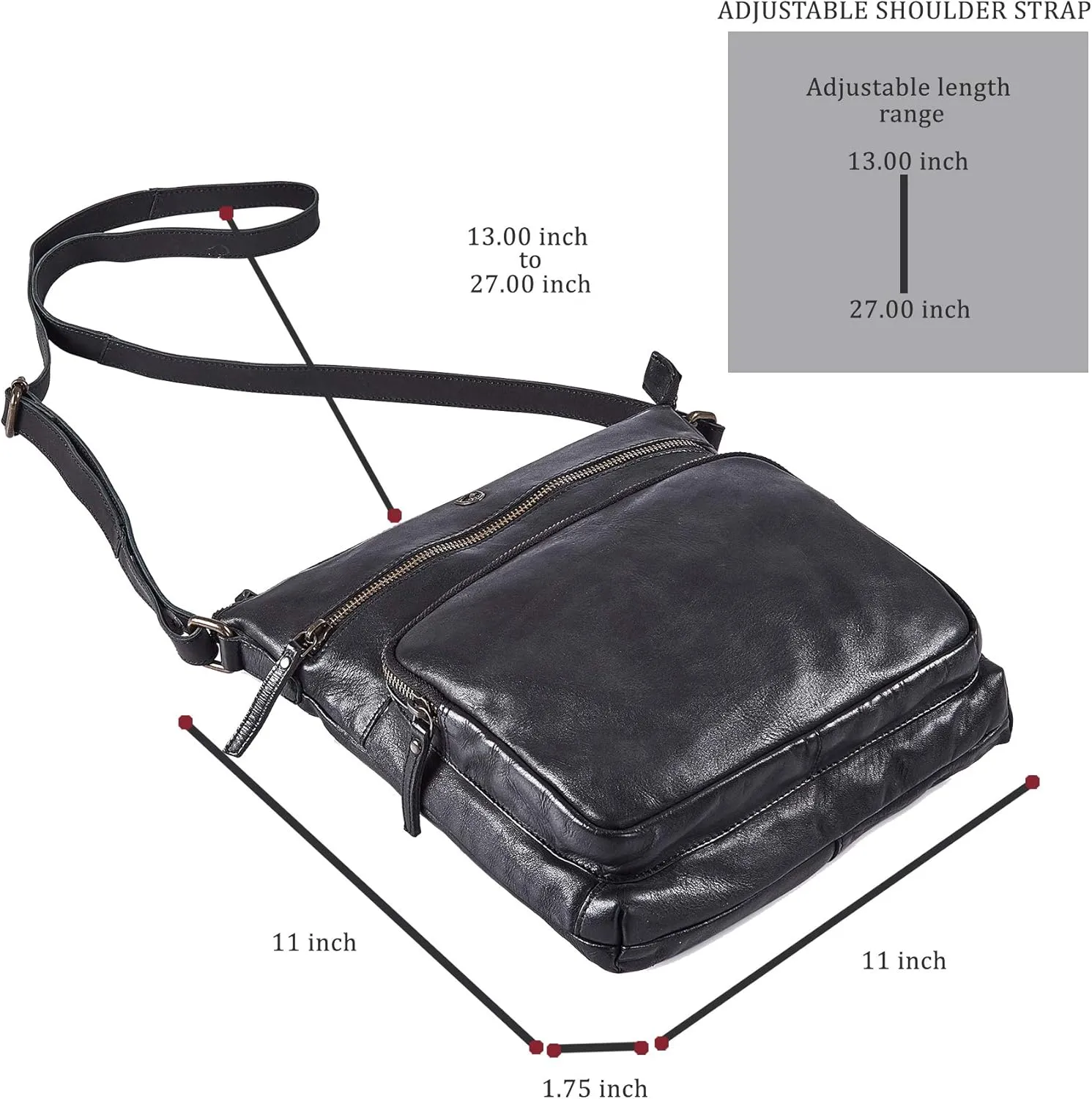 Crossbody Bags for Women Real Leather Purse Handmade Vintage Crossover Shoulder Pocketbook