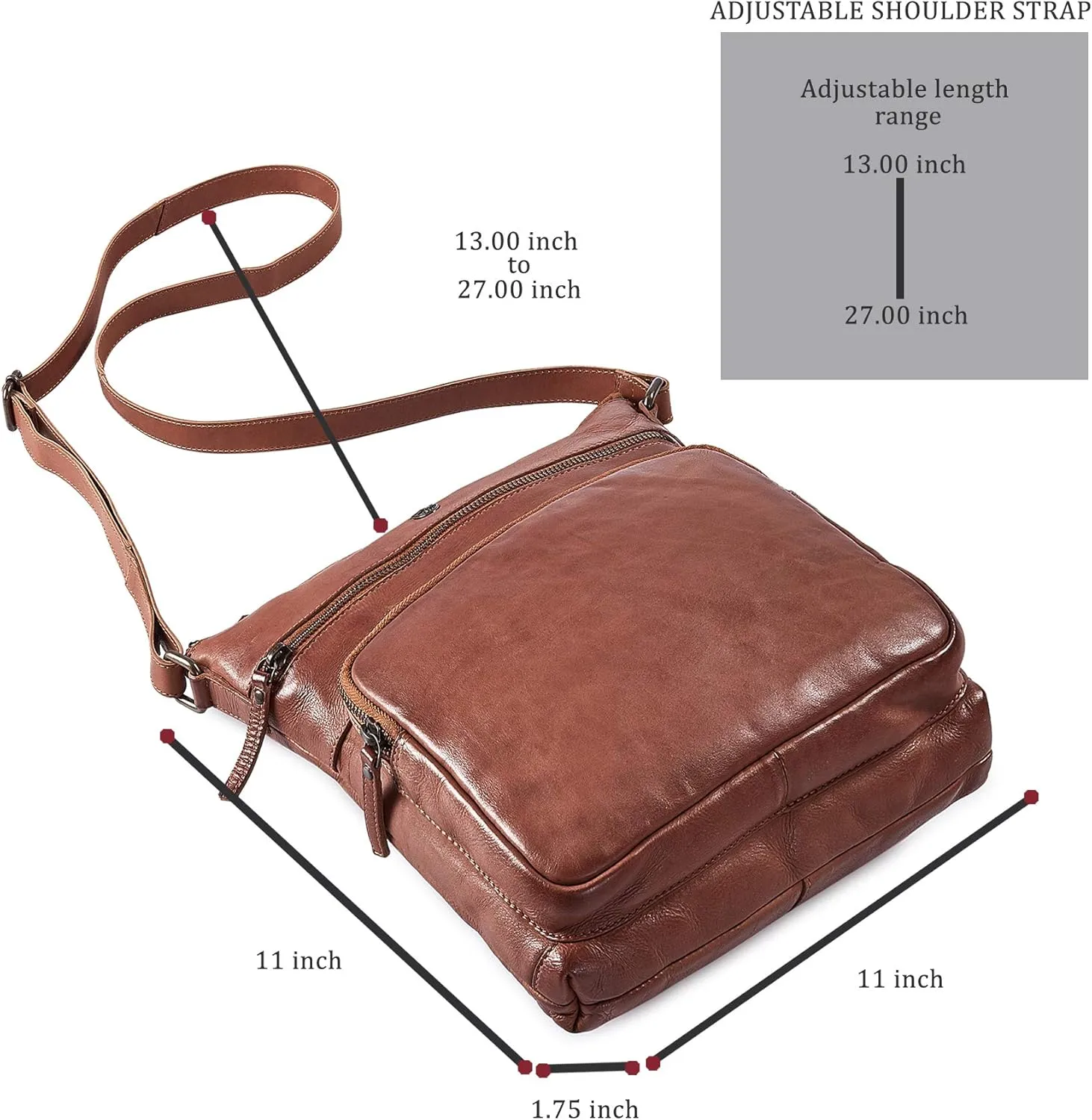 Crossbody Bags for Women Real Leather Purse Handmade Vintage Crossover Shoulder Pocketbook
