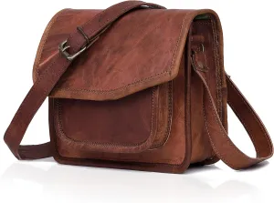 cuero 11 inch Small Handmade Crossbody Shoulder Genuine Leather iPad/Tablet Travel Work Vintage Messenger Bag For 10.5 inch iPad Pro for Women & Men - Gift for Him Her