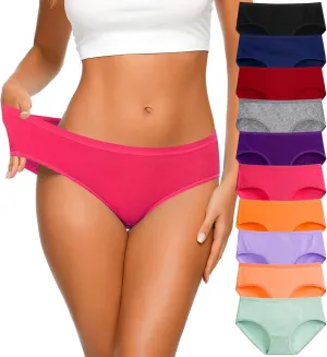 CULAYII Women's Cotton Bikini Panties, High-Cut Full Coverage Stretch Cool Underwear for Women