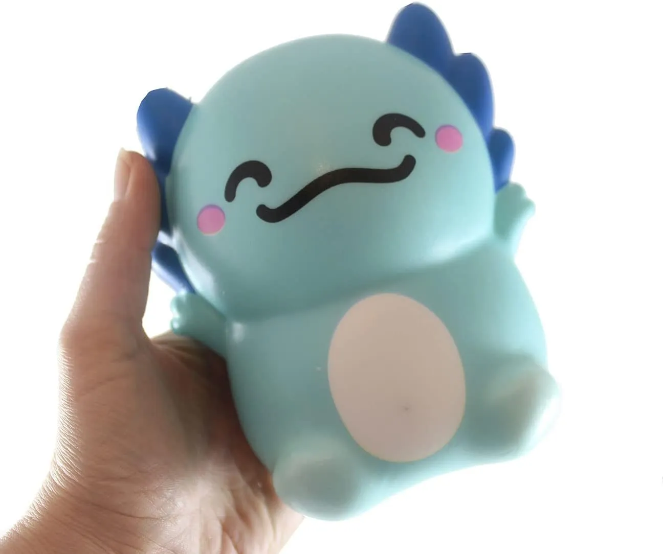Curious Minds Busy Bags 1 Large 6" Axolotl Random Color Slow Rise Squishy Toy - Memory Foam Party Favors, Fidgets, Stress Ball, All Ages
