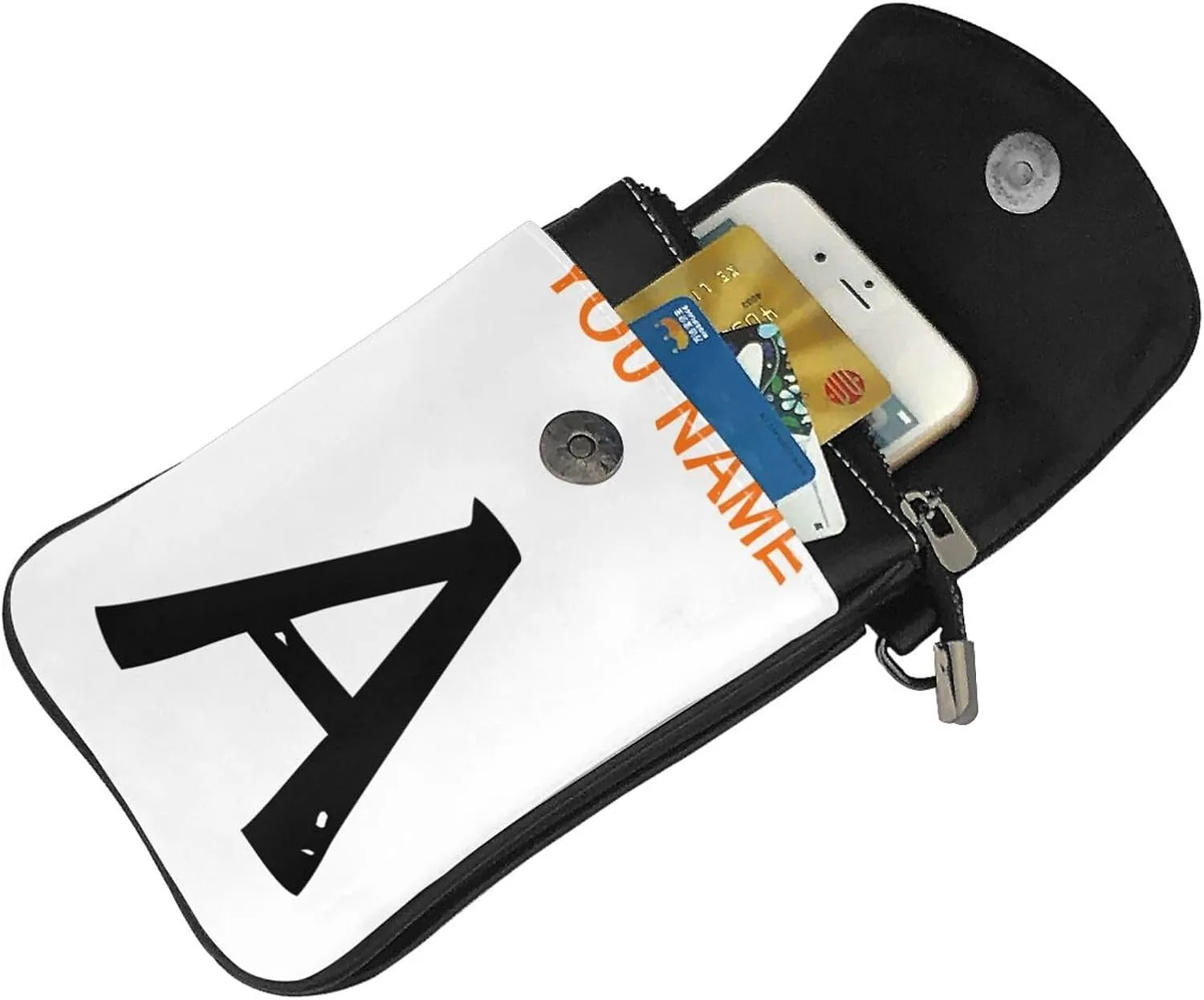 Custom Small Crossbody Cell Phone Bag Personalized Name Photo Text Logo Purse Phone Wallet Mini Leather Cellphone Purse