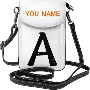 Custom Small Crossbody Cell Phone Bag Personalized Name Photo Text Logo Purse Phone Wallet Mini Leather Cellphone Purse