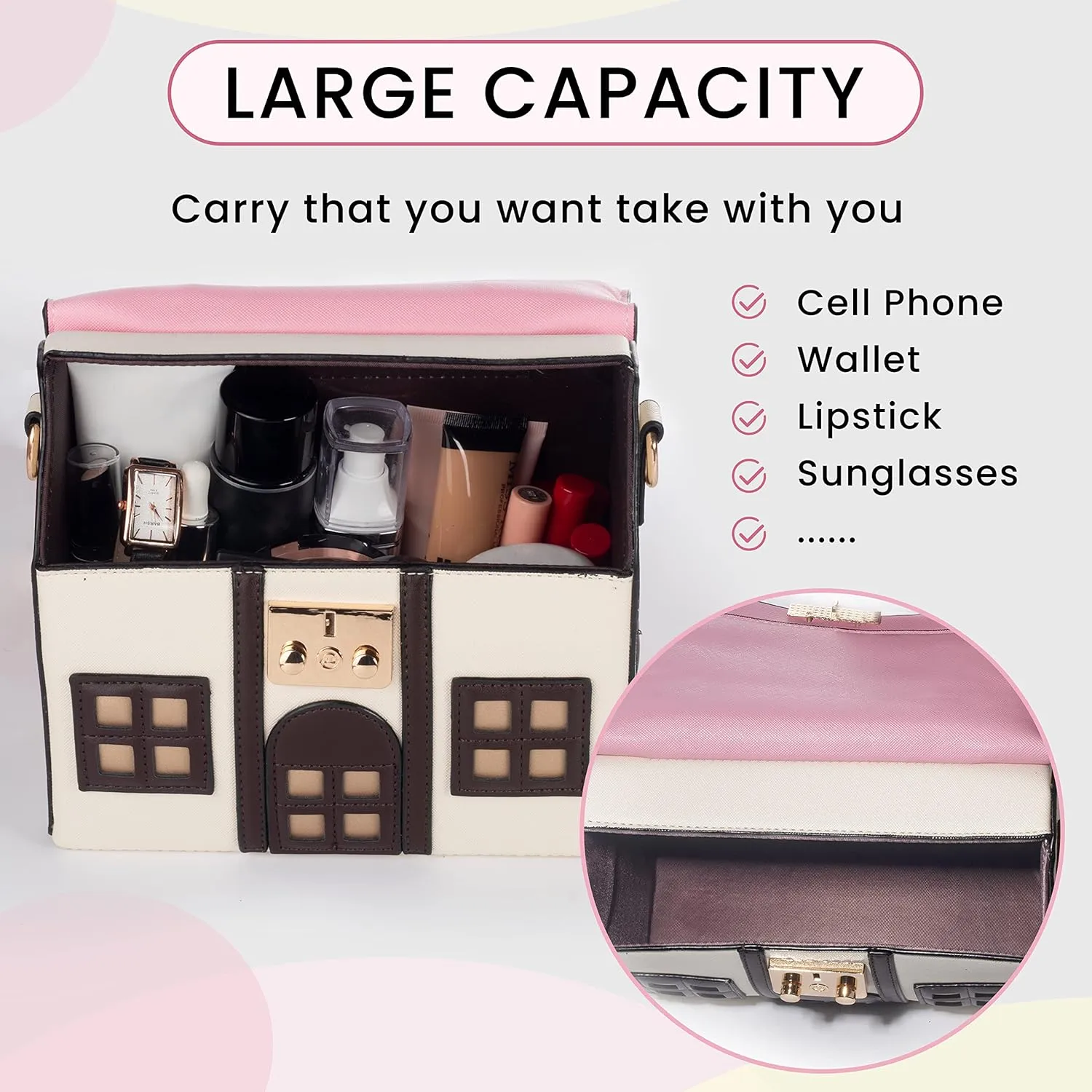 Cute Bag Unique Novelty Purse for Women Shoulder purse Messenger CrossBody Bag PU Leather Mini Handbag for Ladies