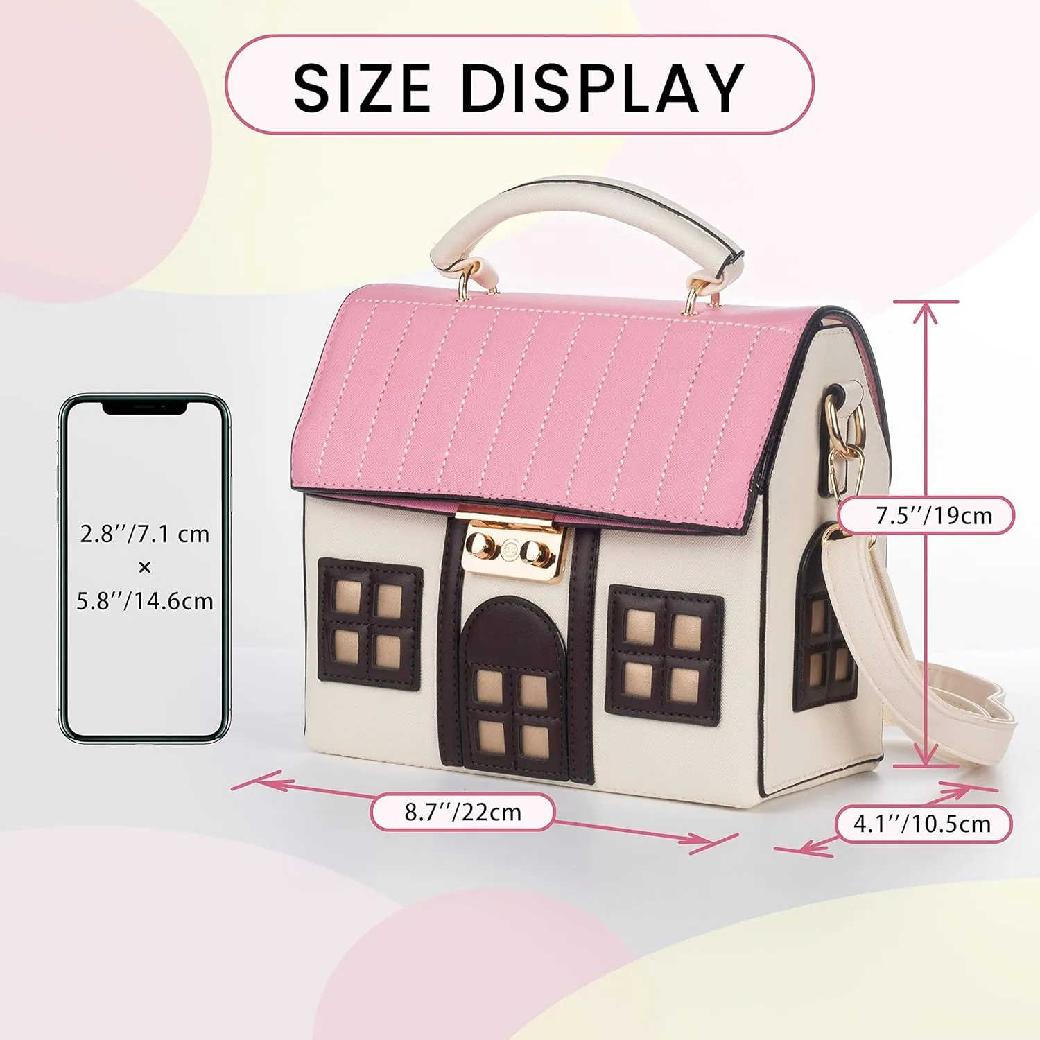 Cute Bag Unique Novelty Purse for Women Shoulder purse Messenger CrossBody Bag PU Leather Mini Handbag for Ladies