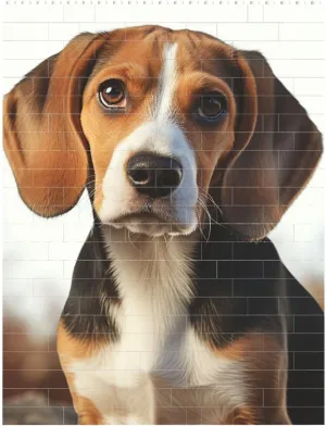 Cute Beagle Dog Building Block Puzzle Personalized Building Bricks Block Puzzle Building Family Keepsake DIY Brick Block Puzzles Valentine's Day Gifts for Home Decor Brick Puzzle