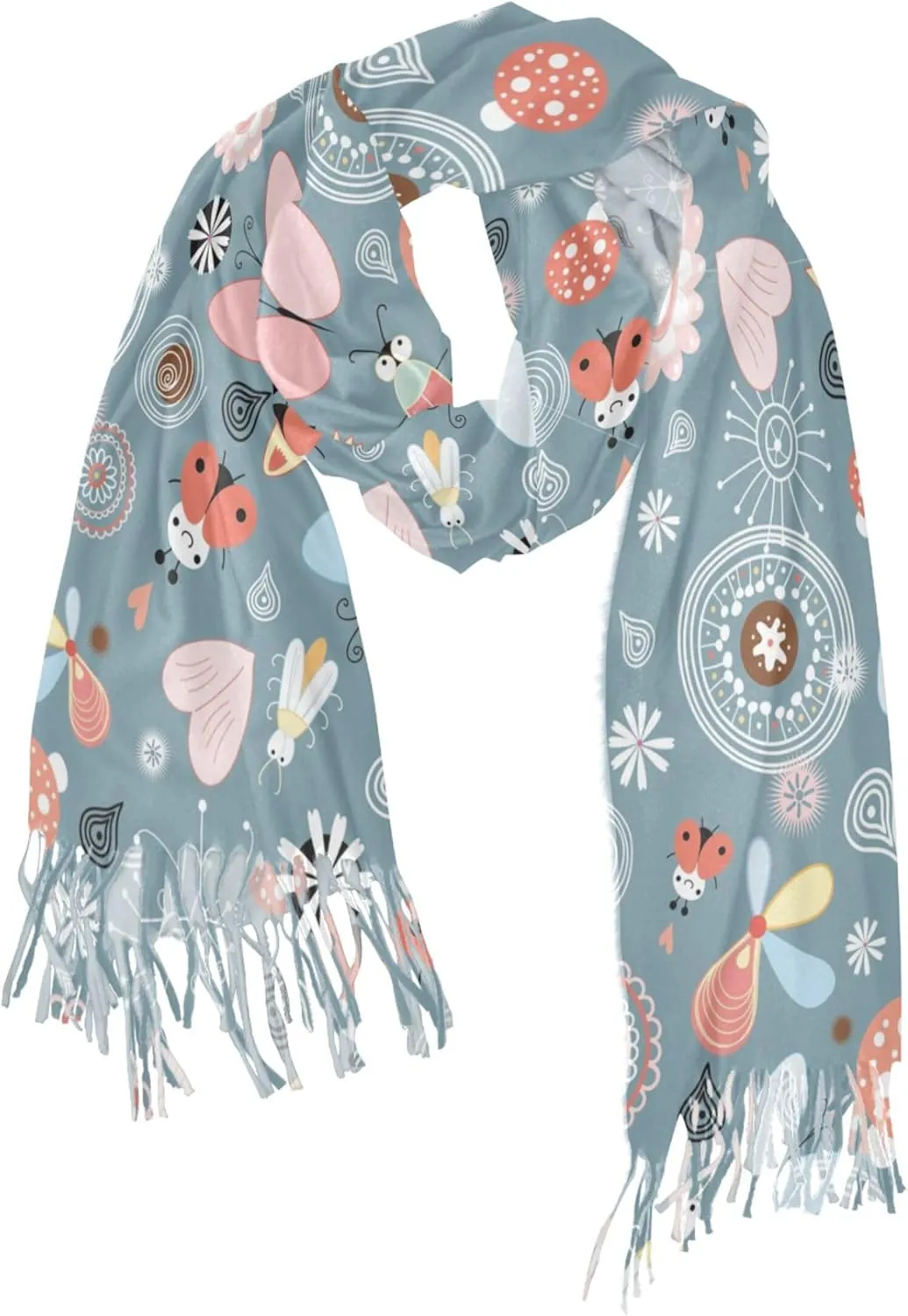 Cute Cartoon Animal Face Travel Scarf Decorative Women Shawls and Wraps Evening Pashmina Scarves