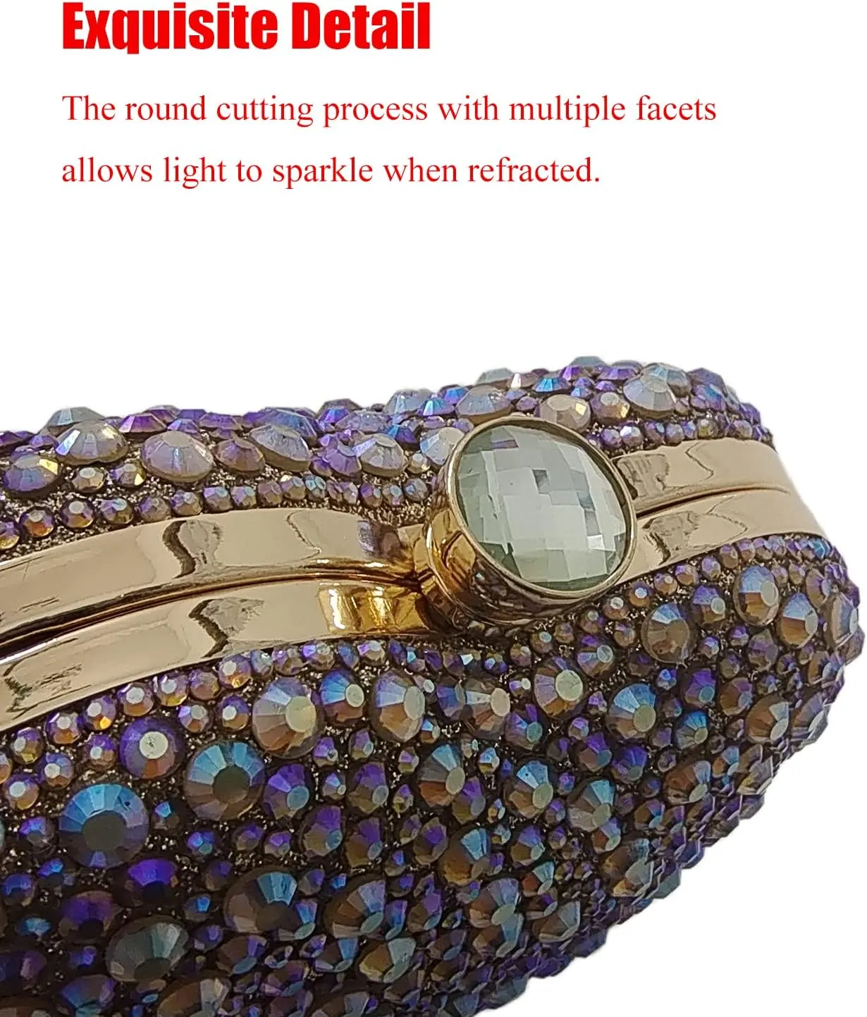 Cute Heart Shape Clutch Purse Mini Love Heart Rhinestone Wedding Handbag Party Women Purse